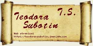 Teodora Subotin vizit kartica